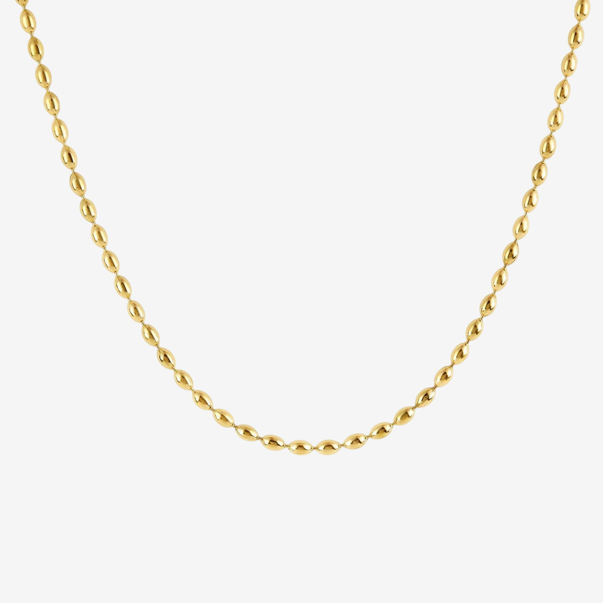 Colar Tahiti Corrente Esferas Banhado em Ouro 18K