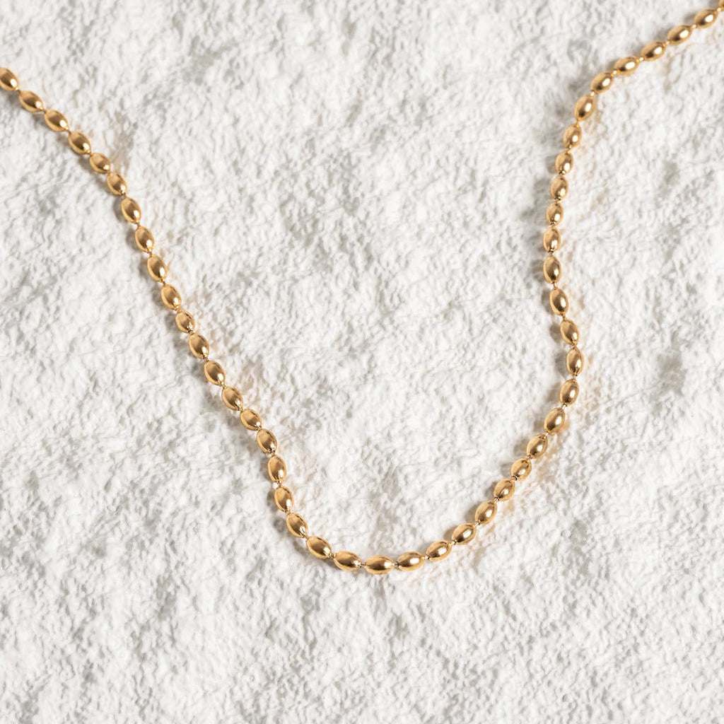 Colar Tahiti Corrente Esferas Banhado em Ouro 18K