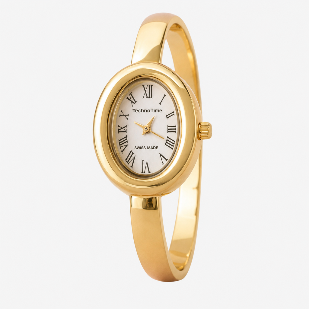Relógio Classy Feminino Banhado em Ouro 18K