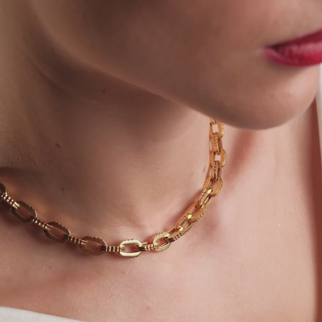 Colar Ibiza Elos Chunky Banhado em Ouro 18k