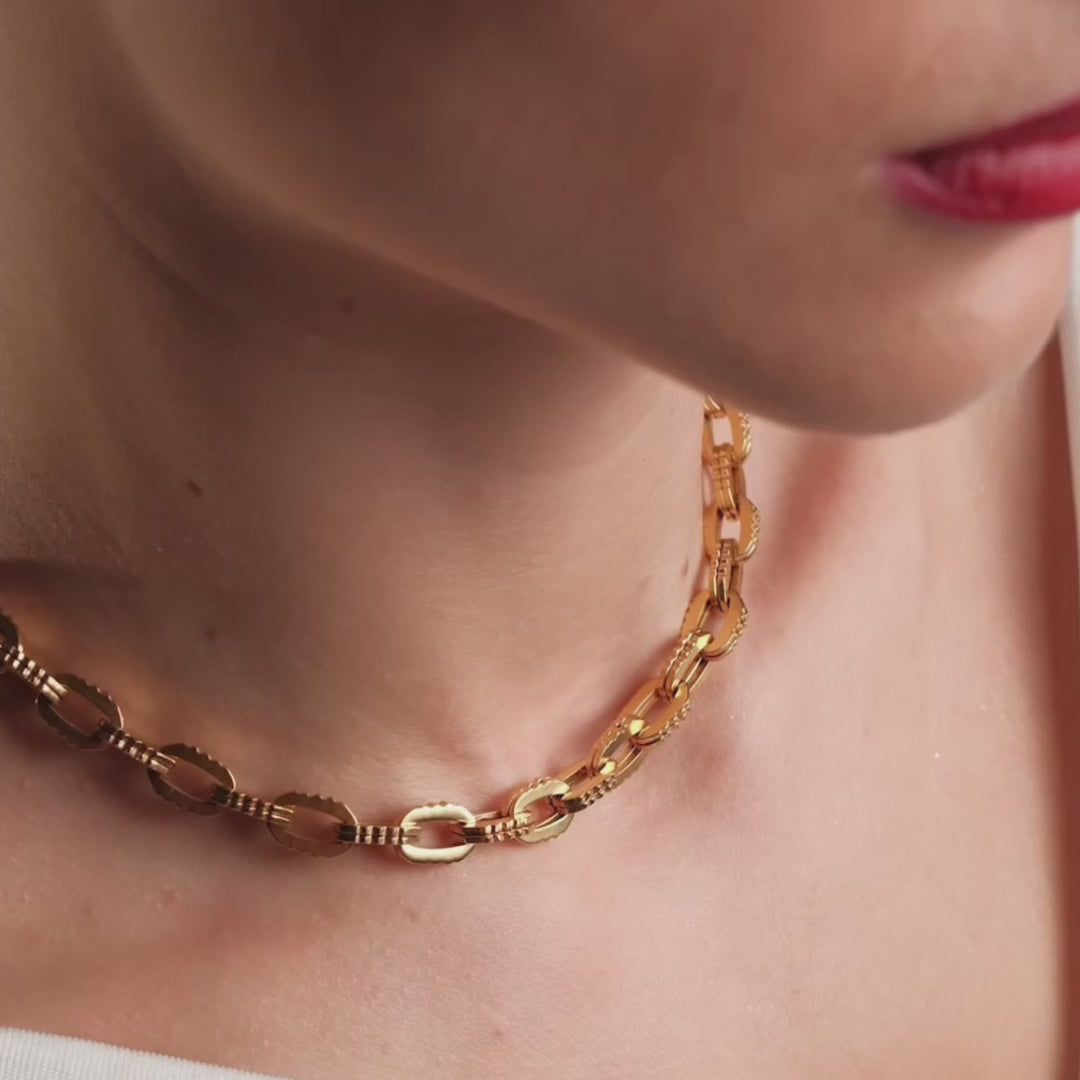 Colar Ibiza Elos Chunky Banhado em Ouro 18k