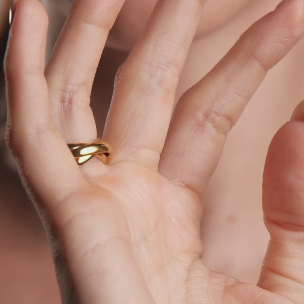 Anel Fidelidade Banhado em Ouro 18K