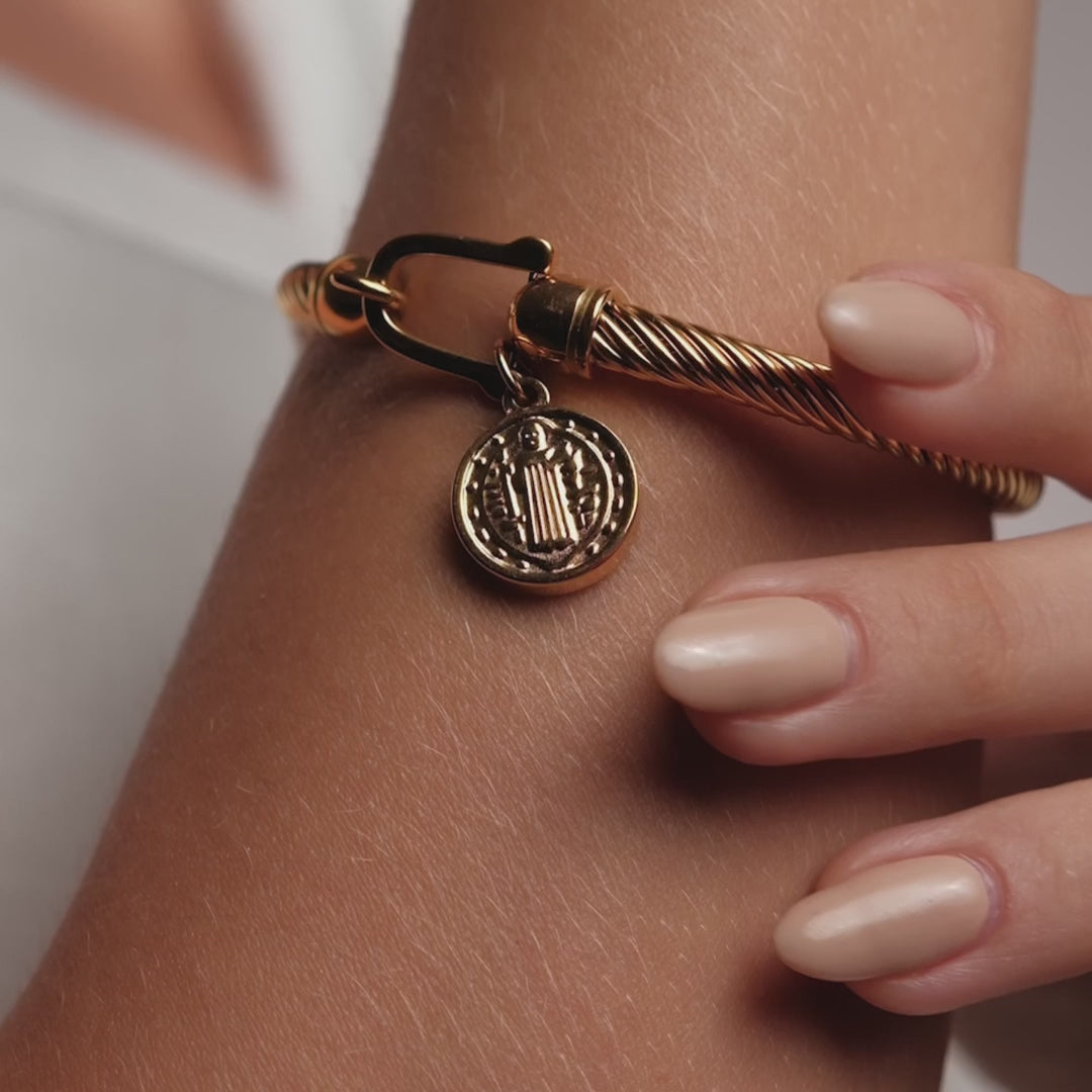 Bracelete Bencao Banhado em Ouro 18K