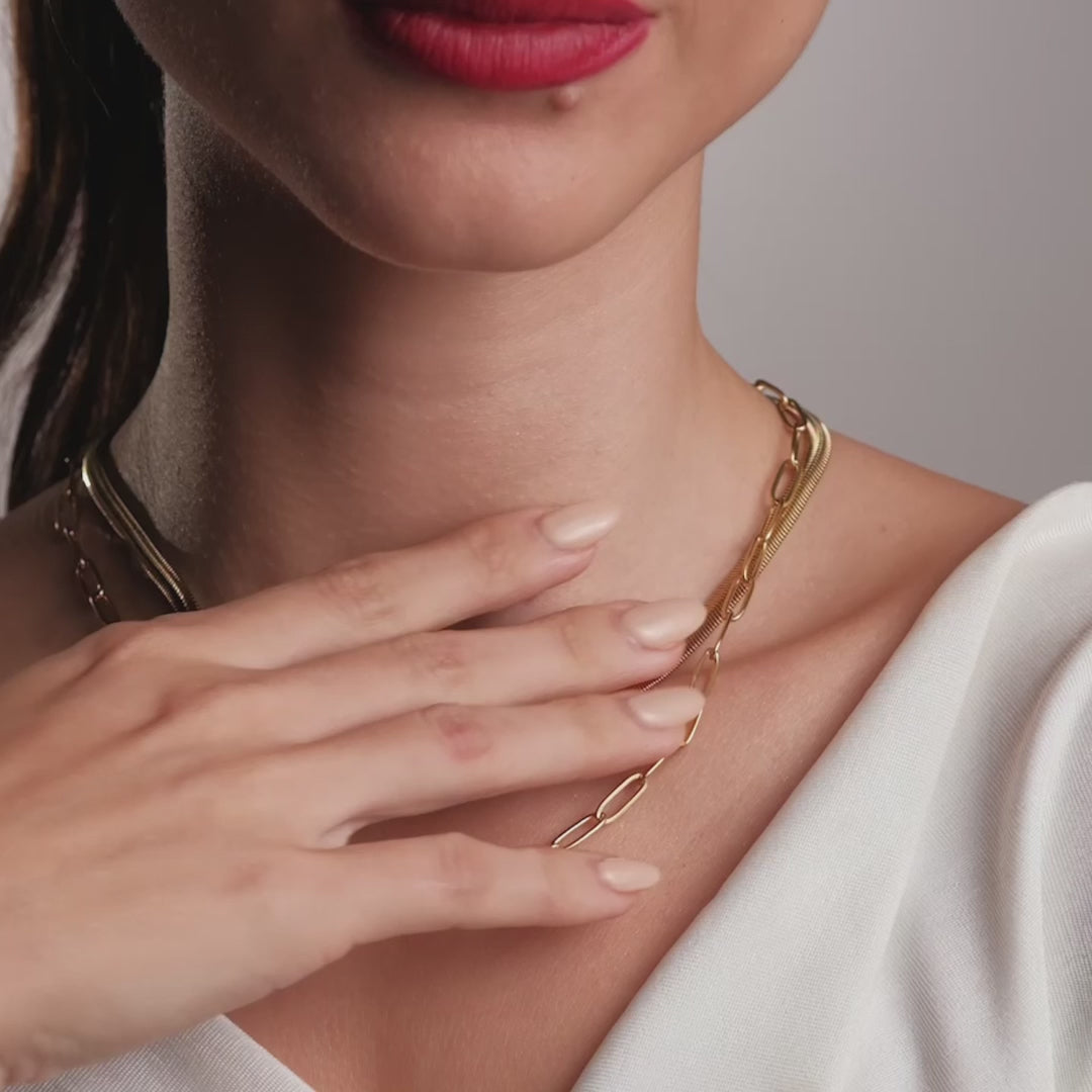 Mix Isabela Colar Banhado em Ouro 18k