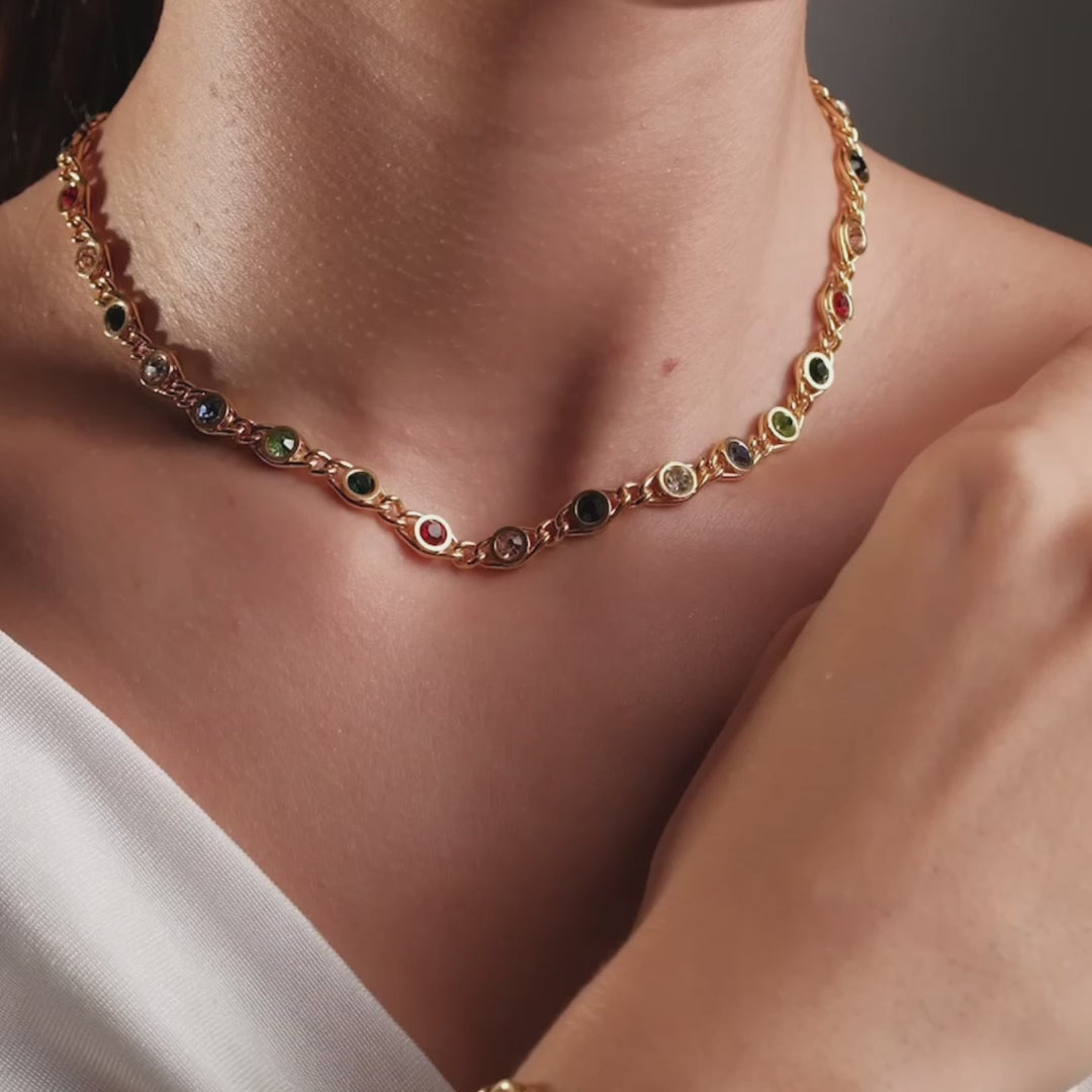 Colar Élise Banhado em Ouro 18k