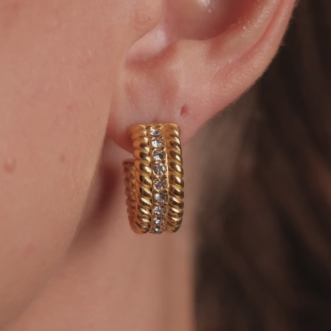Brinco Fiest Argola Banhado em Ouro 18K