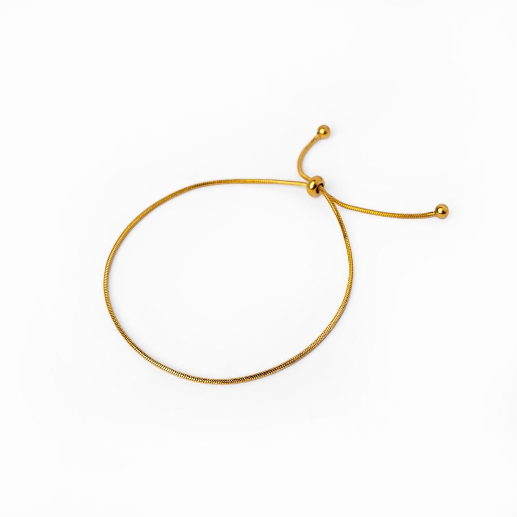 Pulseira Florença Ajustável Fina Banhada em Ouro 18K