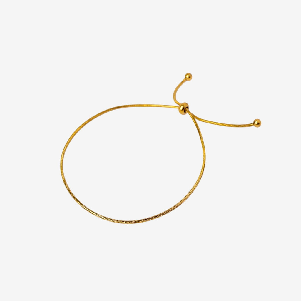 Pulseira Florença Ajustável Fina Banhada em Ouro 18K