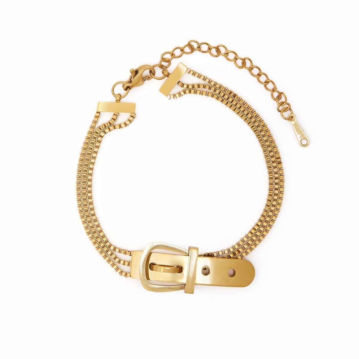 Pulseira Veneza com Fivela Banhado em Ouro 18K