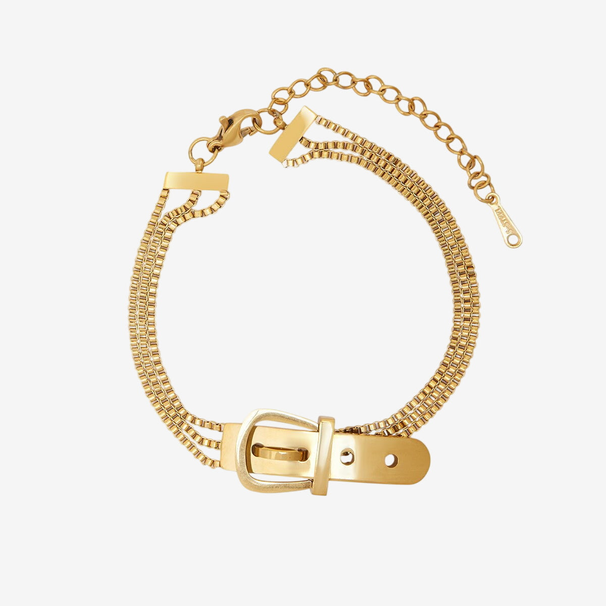 Pulseira Veneza com Fivela Banhado em Ouro 18K