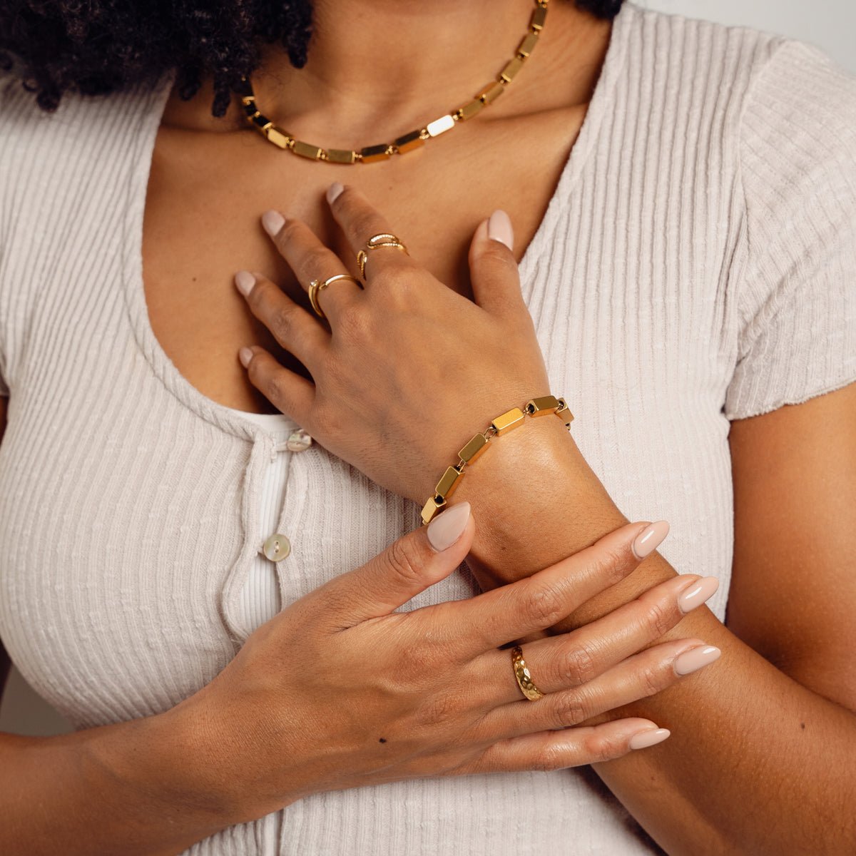 Pulseira Solène Banhado em Ouro 18k