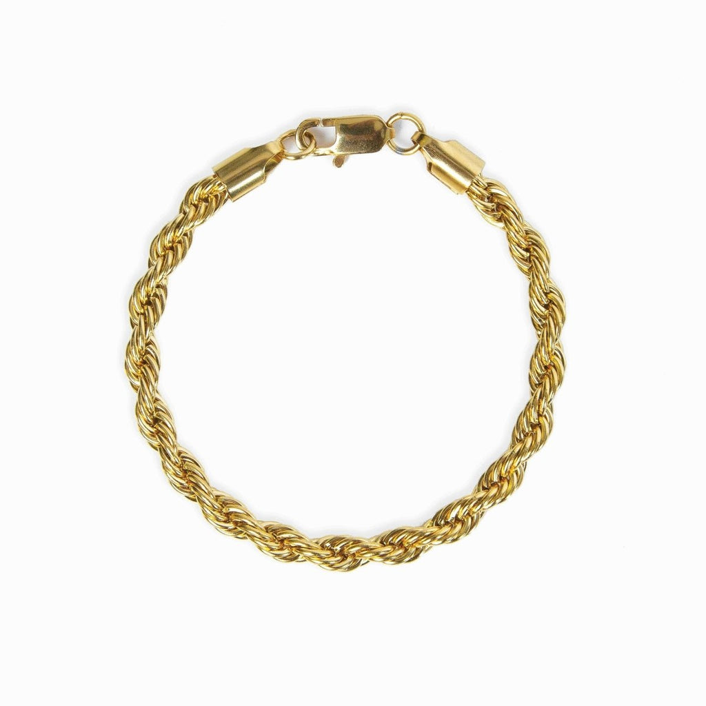 Pulseira Positano Cordão Baiano Banhado em Ouro 18K