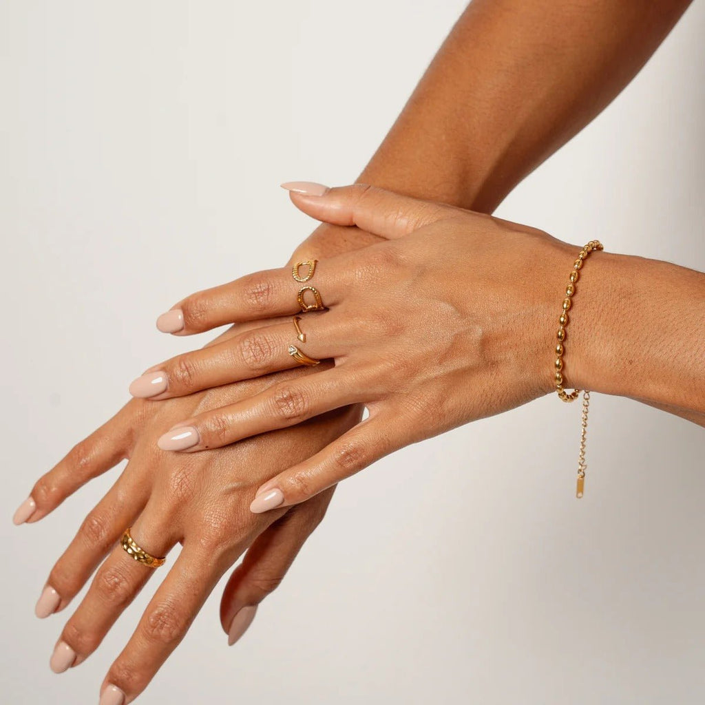Pulseira Tahiti Corrente Esferas Banhado em Ouro 18K