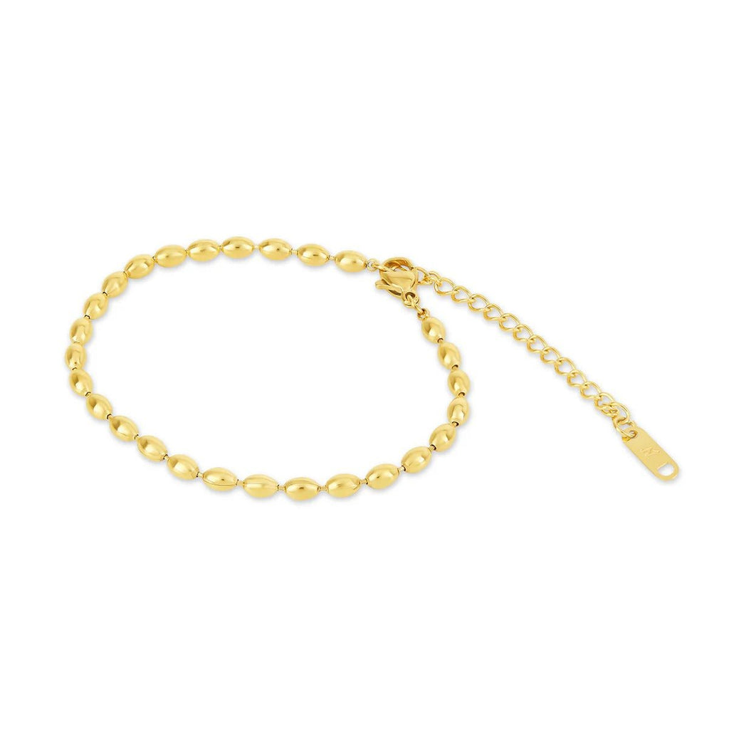 Pulseira Tahiti Corrente Esferas Banhado em Ouro 18K