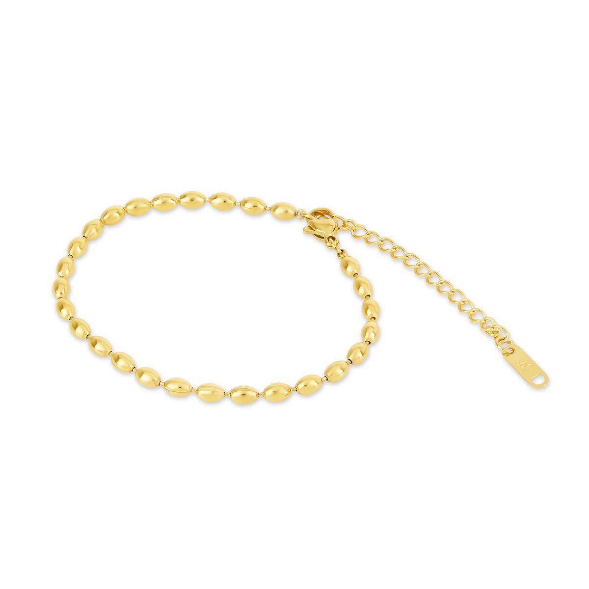 Pulseira Tahiti Corrente Esferas Banhado em Ouro 18K