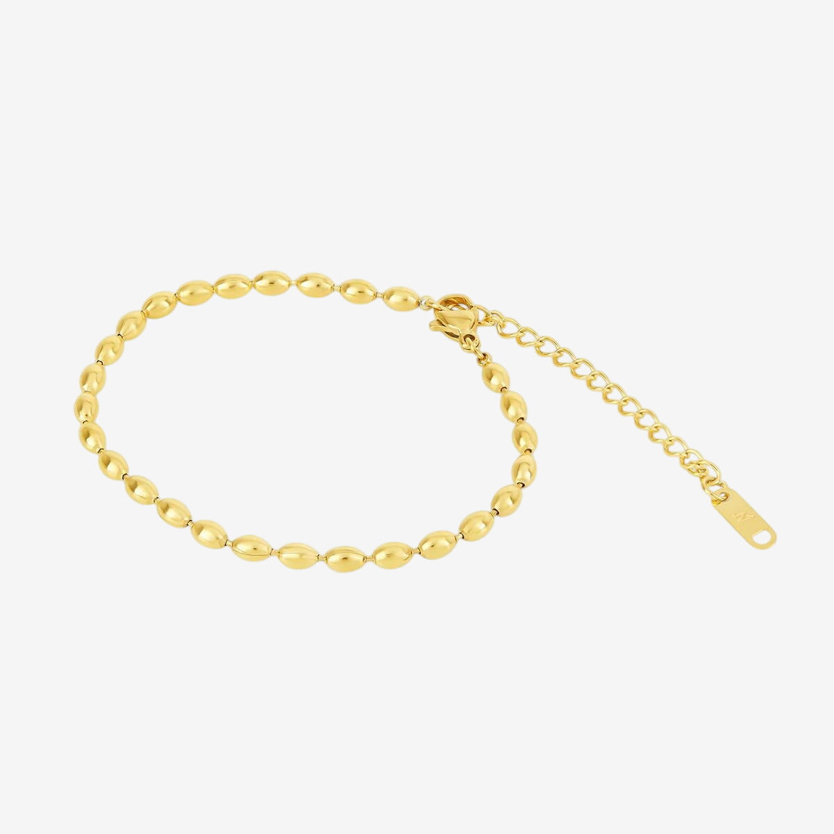 Pulseira Tahiti Corrente Esferas Banhado em Ouro 18K