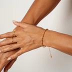 Pulseira Tahiti Corrente Esferas Banhado em Ouro 18K