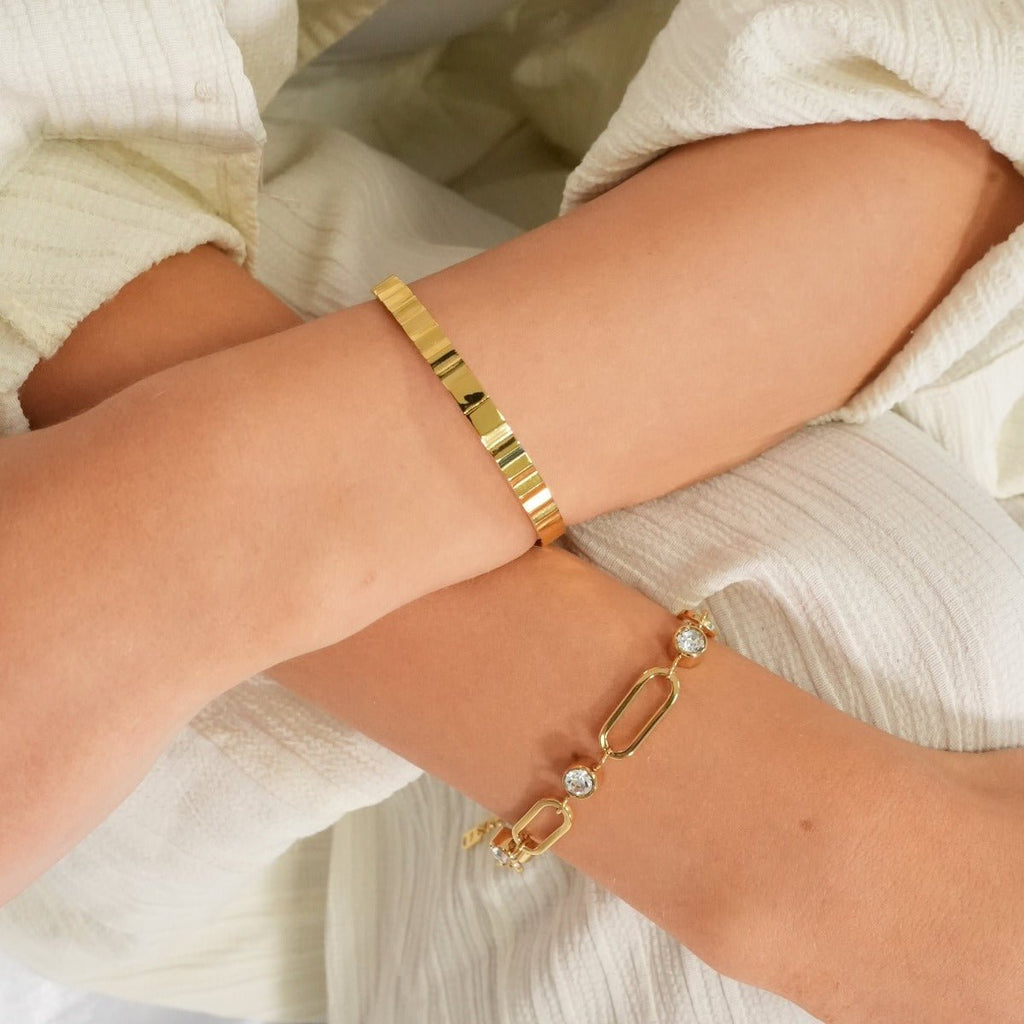 Pulseira Ventura Link Banhada em Ouro 18k