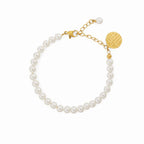 Pulseira Maldivas de Pérolas Charm Banhada em Ouro 18K