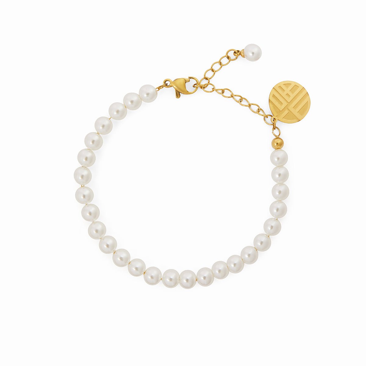 Pulseira Maldivas de Pérolas Charm Banhada em Ouro 18K