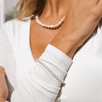 Pulseira Maldivas de Pérolas Charm Banhada em Ouro 18K