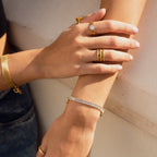 Pulseira Rivoli Baguete Banhado em Ouro 18K