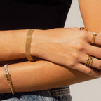 Pulseira Rivoli Baguete Banhado em Ouro 18K