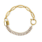 Pulseira Rivoli Baguete Banhado em Ouro 18K