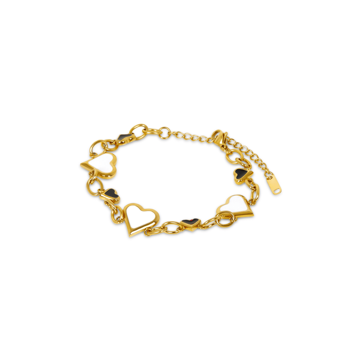 Pulseira Monaco Love Glow Monocromático Banhado em Ouro 18K