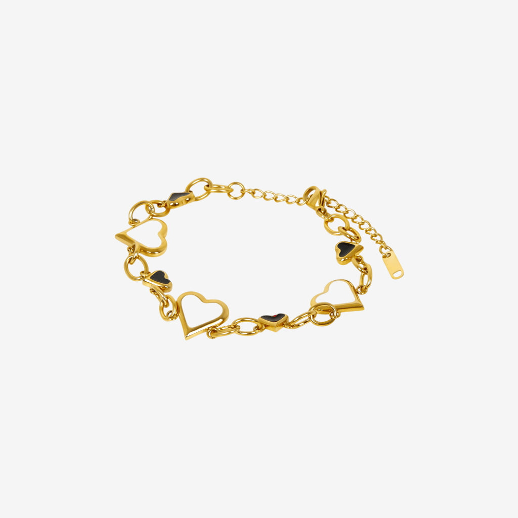 Pulseira Monaco Love Glow Monocromático Banhado em Ouro 18K