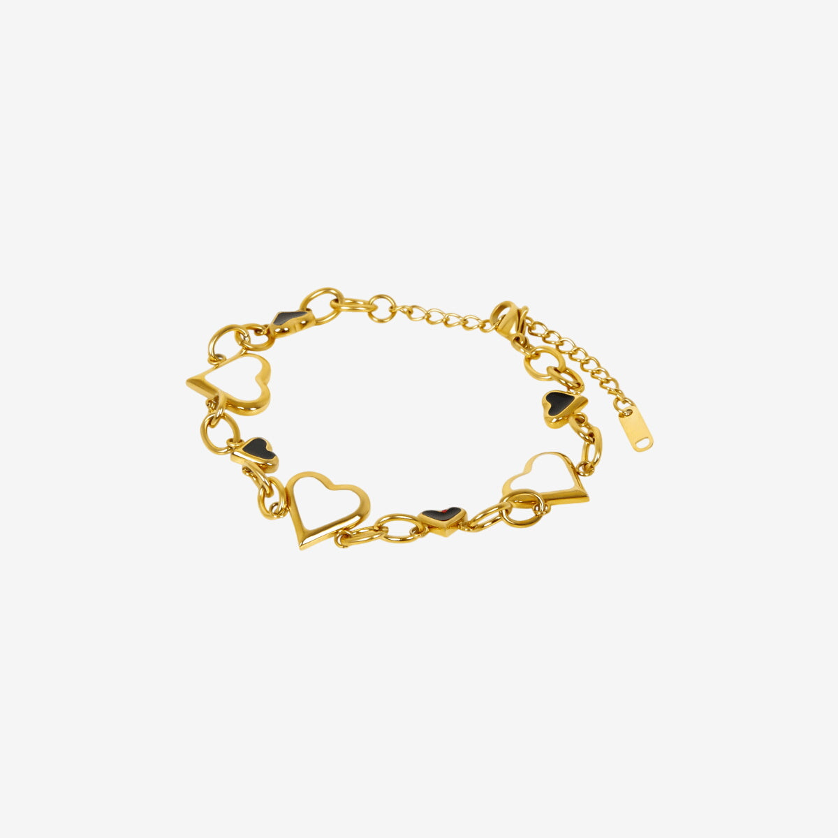 Pulseira Monaco Love Glow Monocromático Banhado em Ouro 18K