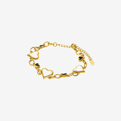 Pulseira Monaco Love Glow Monocromático Banhado em Ouro 18K