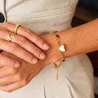 Pulseira Monaco Love Glow Monocromático Banhado em Ouro 18K
