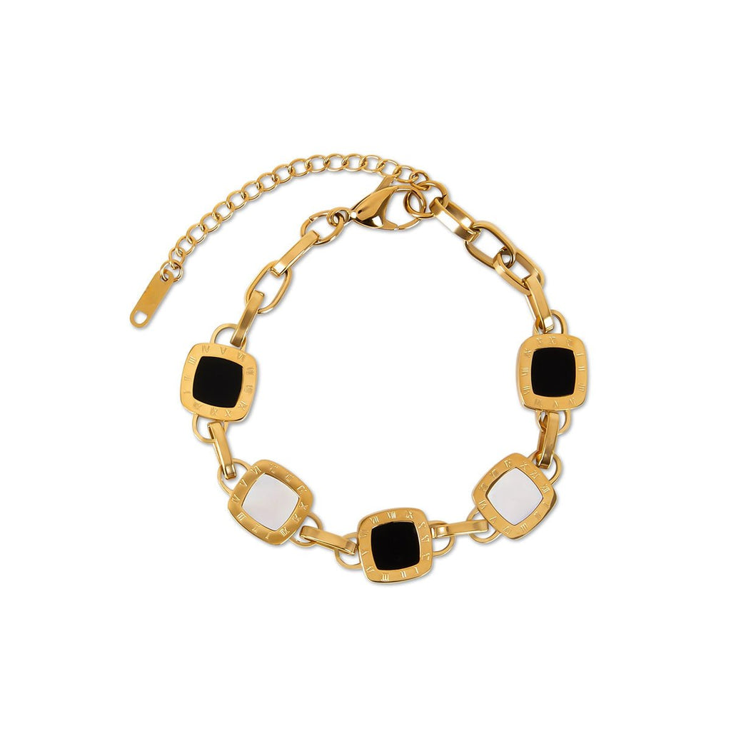 Pulseira Genebra Quadrada Banhado em Ouro 18k