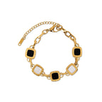 Pulseira Genebra Quadrada Banhado em Ouro 18k