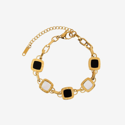 Pulseira Genebra Quadrada Banhado em Ouro 18k