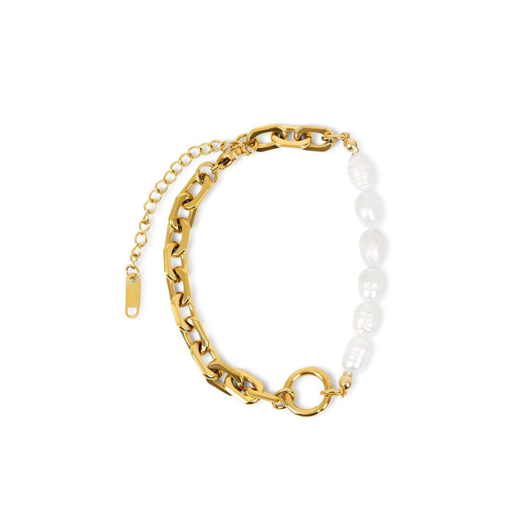 Pulseira Kyoto Pérola Banhado em Ouro 18k