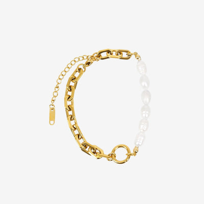 Pulseira Kyoto Pérola Banhado em Ouro 18k