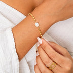 Pulseira Seúl Pérola Banhado em Ouro 18k