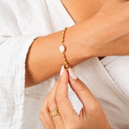 Pulseira Seúl Pérola Banhado em Ouro 18k