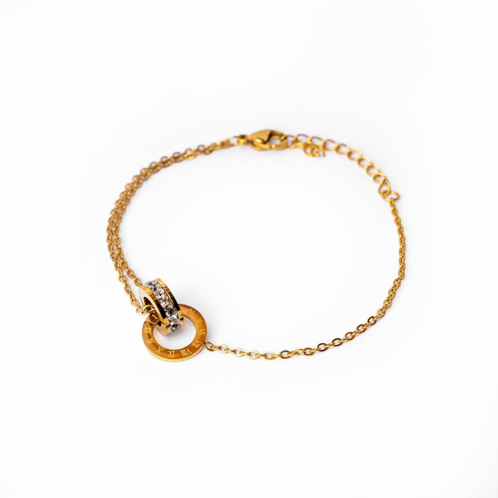 Pulseira Sultana Pedra Zircônia Banhado em Ouro 18K