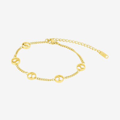 Pulseira Dubrovnik Pingente Banhada em Ouro 18K