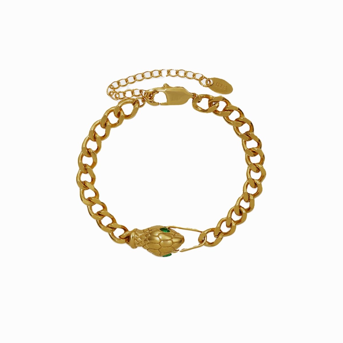Pulseira Medusa Serpente Banhado em Ouro 18K