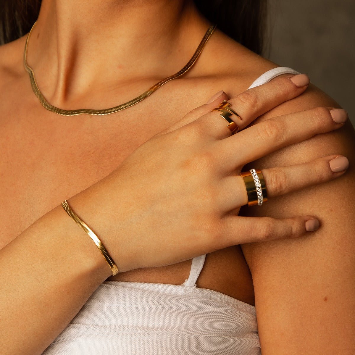 Pulseira Bali Malha Banhada em Ouro 18K