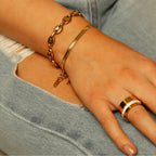 Pulseira Bali Malha Banhada em Ouro 18K