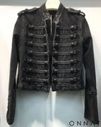 Retro Denim Military Style Jacket