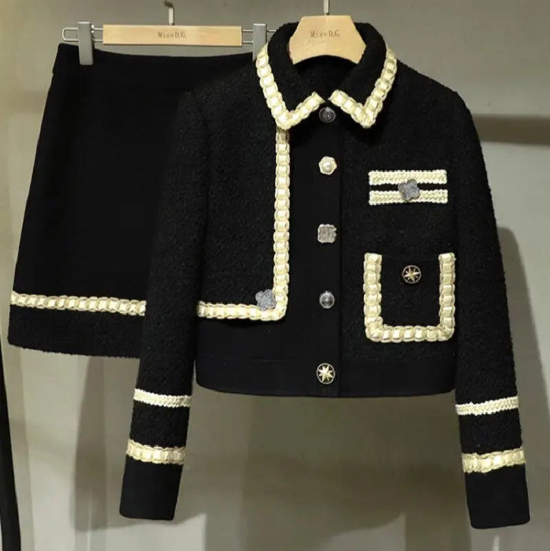 Runway Black & White Tweed 2 Piece Set