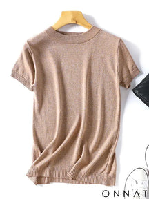 Shiny Lurex 2024 Spring Summer O Neck Mix Color Patchwork Sweater Women Casual Short Sleeve Pullover Knit Jumper Korean