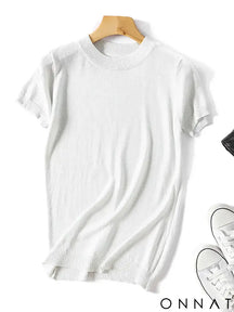 Shiny Lurex 2024 Spring Summer O Neck Mix Color Patchwork Sweater Women Casual Short Sleeve Pullover Knit Jumper Korean