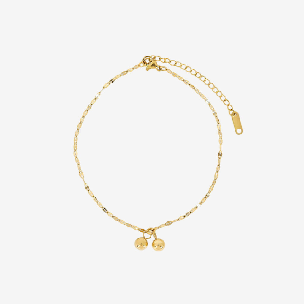 Tornozeleira Monaco Delicada Banhado em Ouro 18K